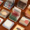 Cuaderno Pequeño Estilo Vintage Notas Adhesivas Serie Mercado de Snacks Mini Portátil Diario Base Papel para Mensajes y Notas