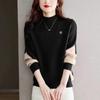 Suéter Rojo para Mujer 2024 Nuevo Año del Zodíaco Otoño e Invierno para Mujer Top Interior Grueso Otoño Cuello Medio Tortuga Camiseta Básica