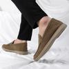 Zapatos Nuevos para Hombre Primavera y Otoño 2025 Piel Genuina Gamuza Británica Zapatos sin Cordones Zapatos Casuales de Piel Zapatos para Hombre