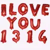 Globos de Papel de Aluminio con Letras y Números Rojos de 16 pulgadas Decoración para Primer Cumpleaños Boda Globos de Papel de Aluminio Venta al por Mayor
