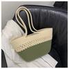 Bolsa de Playa de Gran Capacidad para Viajes y Vacaciones, Tejida de Algodón, Cesta de Verduras, Bolso de Hombro para Mujer, Fuente Transfronteriza Amazon