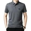 Camisa Polo de Manga Corta para Hombre, Nueva Moda de Verano para Hombre, Lujo Ligero, Camiseta Transpirable Fina Estampada de Gama Alta de Media Manga