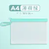Bolsa con cremallera A4 cremallera esmerilada piel de TPU translúcida bolsa para archivos con tacto de piel material A5 bolsa para facturas carpeta de trabajo