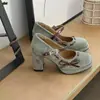 Zapatos Mary Jane Populares de Estilo Dulce y Femenino con Suela Gruesa para Mujer 2026 Nuevo Modelo Correa Única Boca Baja Tacones Altos Franceses