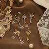 Colgante de llave de circonita con microincrustaciones, accesorio de joyería sencillo con forma de corazón para niña, pulsera colgante, colgante pequeño, personalización de joyería