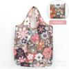 Bolsa de Compras Plegable Ecológica de Poliéster Portátil para Supermercado, Bolsa Tote Grande de Almacenamiento, Bolsa de Comestibles de Dibujos Animados, Venta al por Mayor