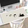Bonito preto gato desenhos animados mouse pad teclado grande para meninas computador portátil Office Desk Mat Gaming Mouse Pad
