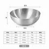 Tazón para ensalada de acero inoxidable con bordes enrollados, tazón profundo mezclador comercial estilo coreano, color dorado, para restaurantes, hoteles y catering al por mayor