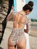 Traje de Surf Floral Pequeno Fresco Novo Estilo Europeu e Americano 2025 Maiô de Peça Única Justo Sexy