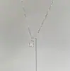 Colar de Diamante Quadrado Feminino Design Avançado Senso de Estilo Nicho Luxo Leve Simples Elegante 2022 Novo Corrente para Clavícula