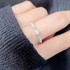 Anillo de dedo de alta calidad con diseño de bambú natural cepillado de plata esterlina S925 transfronterizo, con piedra de cumpleaños de diciembre y nicho de comida.