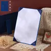 Cubierta de Certificado de Honor de Mesa de una Sola Página A4 Perlada, Carta de Nombramiento, Carta de Autorización, Regalo de Graduación, Páginas Interiores y Marco Exterior