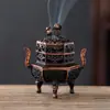Nuevo Estilo Chino Sándalo y Madera de Ail Aroma de Incienso Pequeño Quemador de Incienso Hogareño Trípode Pequeño de Tres Patas Mini Quemador de Trípode Kirin Quemador de Incienso para Ceremonia del Té en Interiores