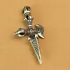 Cetro Vajra de seis caracteres em latão com lótus e cabeça de cavalo, colecionável criativo feito à mão, item decorativo, chaveiro para pendurar no carro