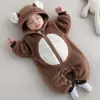 Mameluco de Bebé Ropa de Bebé de Otoño Ropa Exterior Infantil Calentito con Terciopelo Traje de Bebé Caliente de Primavera Traje para Gatear Ropa para Portear
