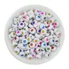 Cuentas acrílicas de estrella de cinco puntas de 4*7mm, cuentas sueltas monocromáticas, pulsera de la amistad con cuentas, materiales hechos a mano, accesorios para joyería DIY