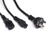 Cabo de Alimentação com Plugue Argentino de Três Vias, Conector em T com Ranhura, Extensão com Conector de Cauda de Flor de Ameixa de 3 Furos