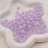 8-16 Contas Acrílicas Coloridas Foscas Transparentes Banhadas Contas de Mão DIY Pulseira Colar Artesanal Contas Espalhadas