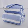 Toalla de coralina transfronteriza, toalla de baño, toalla a rayas, toalla de baño de coralina con rayas anchas AB, toalla facial, toalla de baño grande