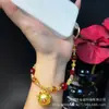 Cadena para Teléfono Móvil Gato de la Suerte Festiva de Año Nuevo Cadena Roja Colgante Otoño e Invierno Nuevo Llavero con Cuentas de Cristal Cadena Cuerda Venta al por Mayor