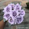 Comércio exterior rosa sujo simulação Rosa fábrica 9 outono canto Rosa Rosa branca Casamento flores falsas macias atacado