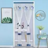 Cortina de Puerta Repelente de Mosquitos de Verano para el Hogar, Cortina Divisoria de Encaje sin Taladro para Cocina y Dormitorio, Repelente de Moscas e Insectos con Barra Telescópica
