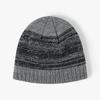 Gorro de Punto Unisex Versátil de Nuevo Estilo con Forro Polar, Protección para Orejas, Sin Visera, Bloques de Color, para Circunferencia de Cabeza Grande, para Uso al Aire Libre