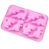 Jianmei en stock creativo repostería 8 piezas dinosaurio silicona mousse pastel molde DIY niños chocolate molde