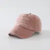 Boné de beisebol infantil estilo vintage para atacado, disponível em várias cores, chapéu de sol para atividades ao ar livre, boné de bebê personalizado com letra para outono