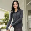 Ropa de Mujer Estilo Coreano, Cárdigan de Cachemira con Solapa, Suéter Holgado de Cachemira para Mujer, Ropa de Abrigo para Otoño e Invierno, Suéter Suave de Punto con Botones