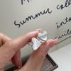 Pendientes de plata de ley S925 con textura cepillada en forma de corazón, estilo coreano, estilo bloguero INS.