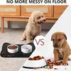 Tapete para Comida de Gato Tapete de Silicona para Comida de Mascota Impermeable Antideslizante Tapete para Alimentación de Mascotas Borde Elevado Almohadilla para Plato de Gato Grado Alimenticio