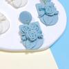 Produto Heng Geometry Novos Brincos Personalizados Cerâmica Macia 2023 Brincos Femininos Flor Em Relevo Brincos Estéreo Atacado