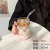 Vasos de vidrio de moda al por mayor con diseño de nubes para uso doméstico, tazas de café de alta estética, vasos creativos para bebidas frías, vasos para jugo, vasos de agua