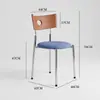 Silla de comedor Bauhaus apilable, mueble vintage de madera maciza dopamina, taburete de tocador con almacenamiento y diseño de respaldo