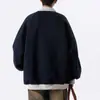 Cárdigan sudadera tipo chaqueta de béisbol de tres rayas para hombre, otoño e invierno, forro polar, marca de moda, chaqueta a rayas estilo universitario juvenil