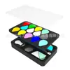 Kit de Pigmentos Sólidos Creativos para Pegar DIY 14 Colores Caja de Ampolla de Doble Capa Pintura Facial a Base de Agua Exportación Amazon Exportación