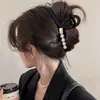 Pinza para el pelo de lazo estilo coreano para cabello voluminoso, pinza para el pelo con forma de corazón para la parte trasera de la cabeza, nuevo pinza de tiburón grande 2026 accesorio para el cabello