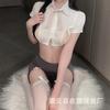 Gato Nocturno Lencería Sexy Estilo Academia Conjunto de Dos Piezas Dulce Pura Tentación Deseo Falda con Abertura Uniforme