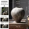 Olla de Cerámica para Alojamiento Nuevo Estilo Chino Maceta de Cerámica Maceta para Flores Secas Decoración del Hogar Jarrón de Cerámica Gruesa Cerámica Vintage
