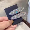 Presilha de Bico de Pato Doce da Moda com Strass Presilha de Cabelo Feminina Presilha de Acetato para Styling de Franja Lateral Elegante