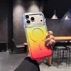 Adecuado para funda de teléfono Apple 18 Pro, funda magnética transparente estilo dopamina para iPhone 17, degradado bicolor 18 PM