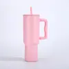 Taza de Coche con Asa de Acero Inoxidable 304 de Doble Pared con Aislamiento al Vacío de 40 oz Transfronteriza, Taza de Hielo Portátil para Coche al Aire Libre