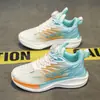 Zapatos para niños 2026 otoño nuevo modelo zapatillas deportivas tipo papá para niños mayores running zapatos de malla blanca transpirables