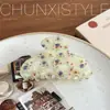 Ambiente Girly Estilo Coreano Clip Pequeño Floral Interestelar Material Acrílico Pinza de Tiburón Semi-Agarre para el Cabello en la Parte Posterior de la Cabeza