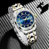 Reloj de cuarzo LIGE/Lige nuevo para hombre, de negocios, multifuncional, luminoso, impermeable, doble calendario, reloj elegante, todo negro