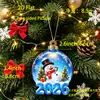 2026 Nuevos Adornos Acrílicos para Árbol de Navidad Papá Noel Renos Hombre de Jengibre Decoraciones Colgantes para Ventana Decoraciones de Fiesta