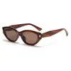 Gafas de Sol Retro Ojo de Gato, Espejo Color Cacao Mismo Estilo que Star's Gafas de Sol de Verano para Chicas Calientes de Vacaciones, Gafas de Sol de Alta Gama