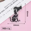 Parche de tela para perro con pedrería para mascotas, elegante y moderno, con malla de adhesivo termofusible de resina para ropa, bolsos, zapatos y sombreros DIY