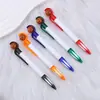 Nova caneta esferográfica de basquete, caneta promocional de basquete giratória, caneta de presente, caneta em formato de bola giratória para alívio do estresse, pode ser impressa com logo